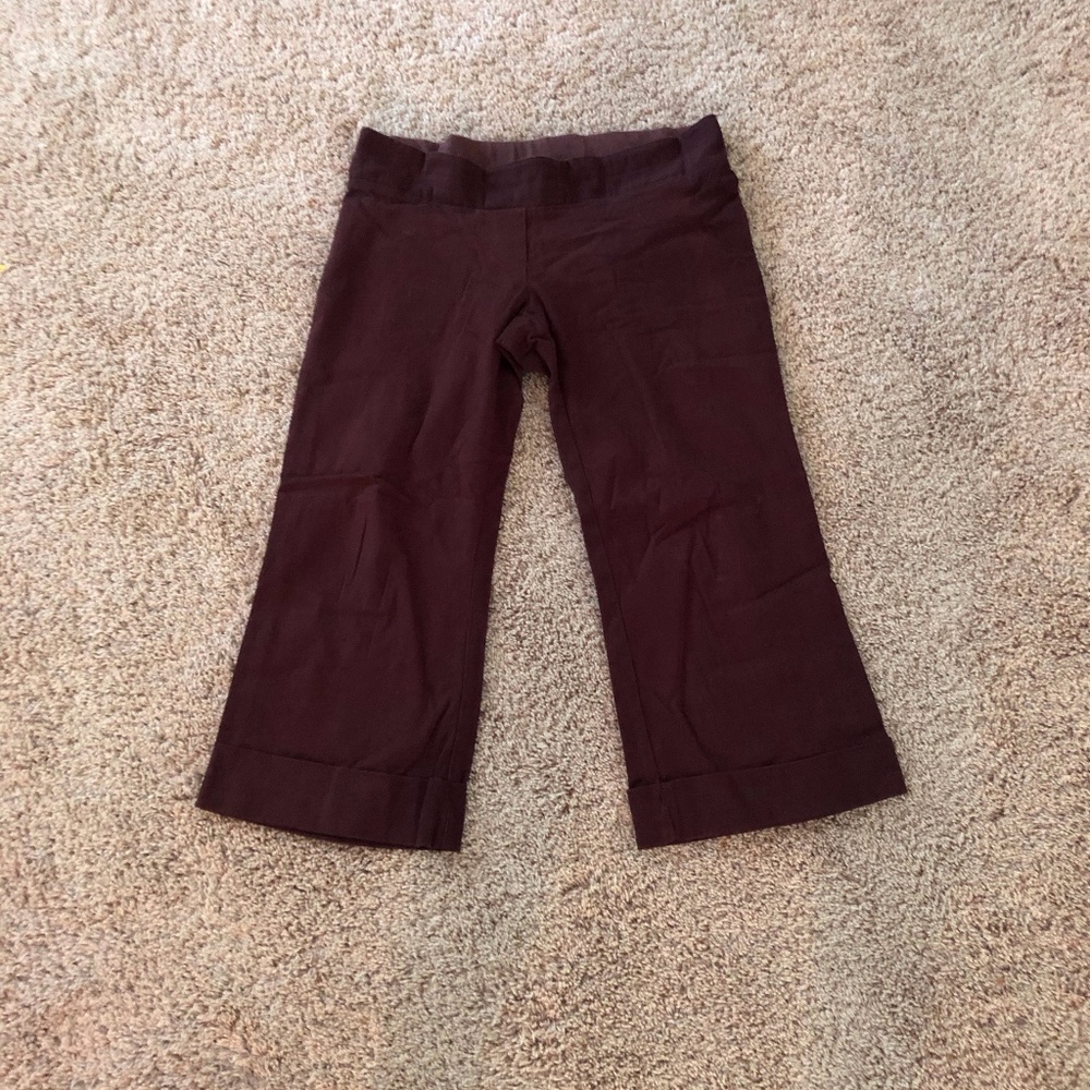 Chiara Kruza Maternity Cuffed Culottes/ Wine color